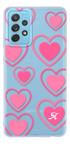 Funda Para Galaxy Para Mujer Corazones Con Tu Letra Inicial