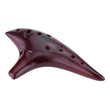 Qualidade 12 Furos Ceramica Ocarina Flauta Alto C