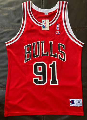 Jersey Dennis Rodman Chicago Bulls Champion De Época