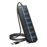 Hub 7 Puertos Multi Usb 3.0 Hub Usb Pc Notebook Adaptador