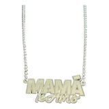 Collar Cadena Dije Mama Madre Mujer Color Plata Oro Garantia