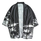 Cárdigan Kimono Para Hombre 6g Camisas Extragrandes Camisa E