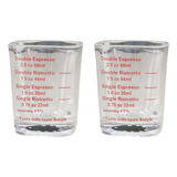 2 Vasos Medidores Para Espresso, Vasos De Vidrio Líquido Pes
