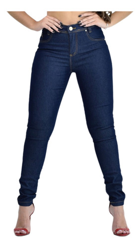 Calça Jeans Feminina Super Lycra Skinny Cintura Alta  Luxo