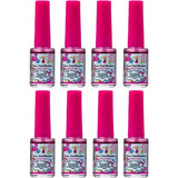 Kit 8un Esmalte Base  Nutri Bomba Fortalecedora De Unhas