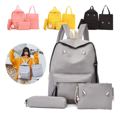 Kit De 4 Piezas Mochila, Bolsa De Viaje Moda Para Mujer 15l.