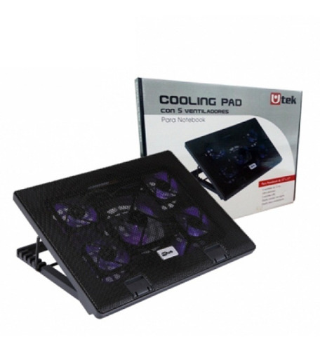 Cooler Para Notebook 12-17, 5 Ventiladores Alto Rendimiento