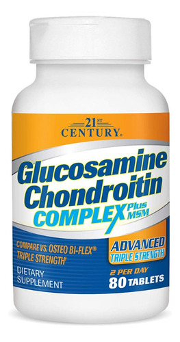 21 Century Glucosamine Chondroitin Complex Plus Msm 80ct