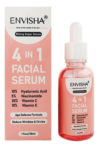 Sérum Facial Envisha, Ácido Hialurónico, Niacinamida Y Vitam