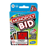 Juego De Cartas Monopoly Bid Monopoly Subastas Hasbro F1699