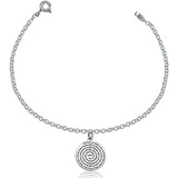  Pulseira Prata Maciça 925 Mandala Pai Nosso Ref. 939