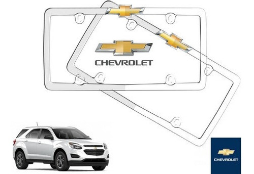 Par Porta Placas Chevrolet Equinox 2015 Original