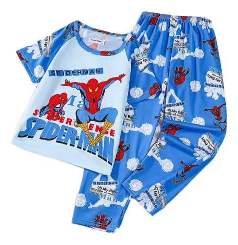 Pijama Niño Spider Man Hombre Araña Regalo Cómoda 2 Piezas