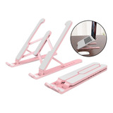 Soporte Base Notebook Tablet Plegable Escritorio. Color Rosa