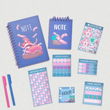 Set De Libretas Y Stickers De Ajolote