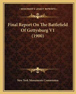 Libro Final Report On The Battlefield Of Gettysburg V1 (1...