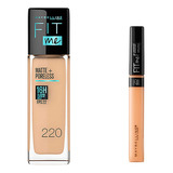 Set Maybelline Fit Me: Base Tono 220 + Corrector 25