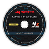 Multifilamento Caster Castforce 4x 0.12 Mm X 100 Mts Color Amarillo