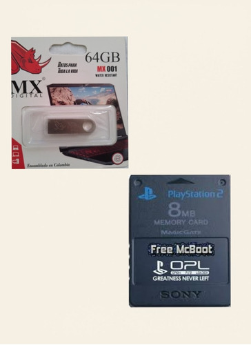 Memory Card Programada Ps2 + Usb De 64gb 