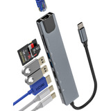 Usb C A Hdmi, Ethernet, Usb A, Tipo-c, Lector De Tarjeta Sd 