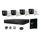 Kit Seguridad Hikvision Dvr 8 Canales 4 Camaras + Disco Mav