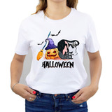 Poler Estampada Algodón Familiar Halloween Gatos Exclusivo