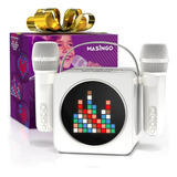 Bocina Karaoke Para Niños Bluetooth Con 2 Microfonos Masingo