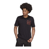 Camiseta adidas Gráfica Dna Flamengo Masculina - Pto/verm