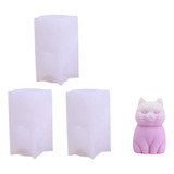 Molde De Silicona Para Velas En 3d Con Forma De Gato, Bonito