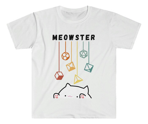 Playera Camiseta Gato Meme Bongo Cat Meowster Dados Moda