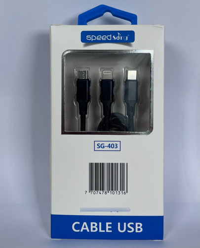 Cable Usb Múltiple 3 En 1 Speedsong