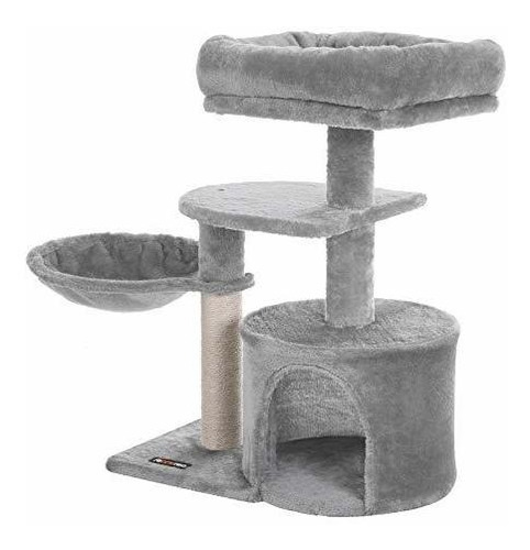 Feandrea, Torre Para Gatos Pequeños, Poste Rascador, Gris