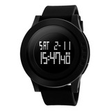 Reloj Hombre Skmei 1193 Sumergible Digital Alarma Cronometro Malla Negro Bisel Negro Fondo Negro