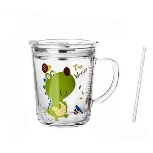 Vaso Con Tapa Hermética Y Bombilla Para Niños 400 Ml