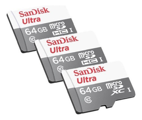 Kit 3 Cartão De Memoria Micro Sd 64gb Sandisk Para Camêra Ip