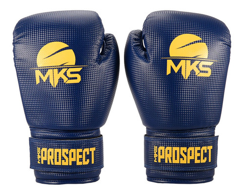 Luva De Boxe Muay Thai Mks Combat New Prospect Blue Yellow