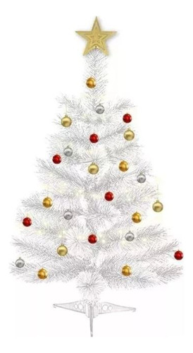 Árvore De Natal Pinheiro Branca 60cm Carrefour