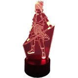 Lámpara Led 3d Sasuke Uchiha 7 Colores En Uno Naruto 