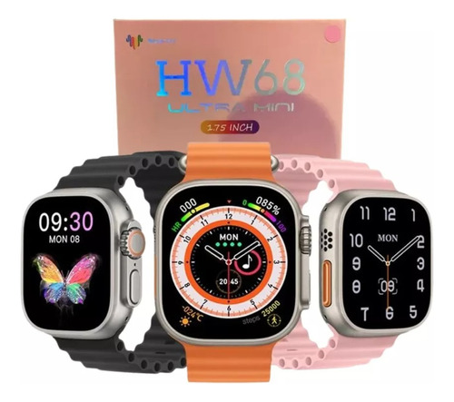 Relógio Hw68 Ultra Mini Smartwatch Serie 8 41mm 2 Pulseiras