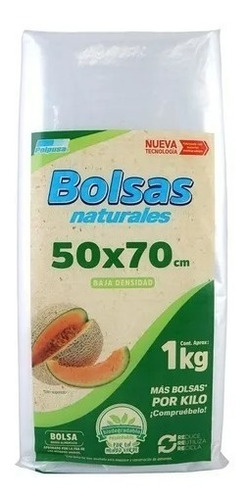  Bolsa Natural Biodegradable 50x70 Cm (caja C/25 Paq De 1kg)