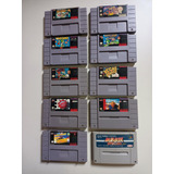 Lote 10 Jogos Originais Super Nintendo 