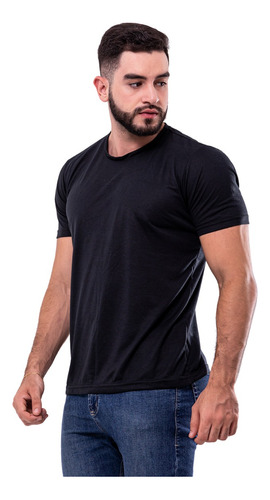 Camisa Masculina Camiseta Básica Slim Fit Malha Fria Atacado