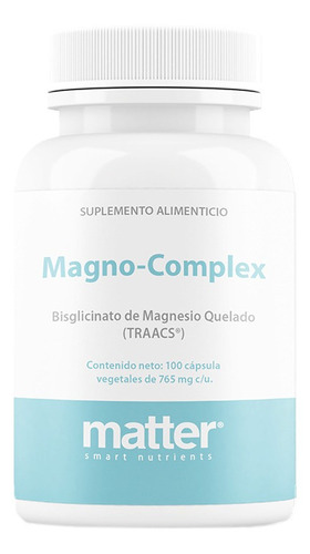 Magnesio Quelado, 100 Cápsulas, Magno Complex, Matter Sabor Na