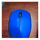 Mouse Inalámbrico Logitech  M170 Azul Y Negro