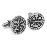 Colleras Gemelos Modelo Vikingo Vegvísir Para Ropa Camisa 