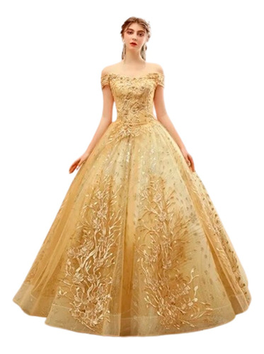 Vestido Debutante Princesa 15 Anos Dourado Gratis Saiote