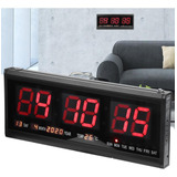  Reloj De Pared Digital Led Moderno Fecha Temperatura 24  12