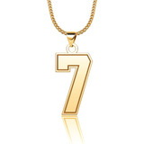 Candycharms Gold 18k Sports Baseball Jersey Número 7 Collar 