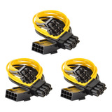 Cable Pcie Splitter Adaptador 8 Pines A 6+2 X 3 Unidades