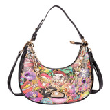 Bolsa Shoulder Nicole Lee Estampada Con Detalle Perlas Ss23